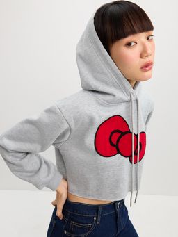 Pomelo - Hello Kitty Hoodie Sweatshirt - Light Grey