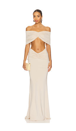 AWAVE Studio - Drop Shoulder Top And Draped Long Skirt Set