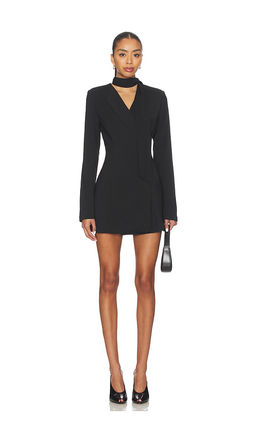 ALL THE WAYS - Marissa Neck Tie Blazer Dress