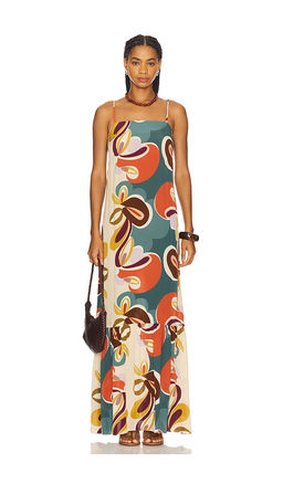 ADRIANA DEGREAS - Organic Floral Long Dress
