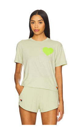 Aviator Nation - Heart Print Boyfriend Tee