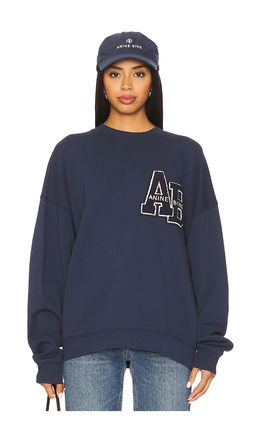 ANINE BING - Miles Oversized Letterman Sweatshirt