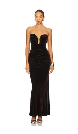 Bardot - Elvira Velvet Maxi Dress