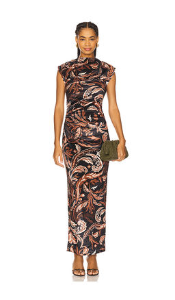 HEMANT AND NANDITA - Mock Neck Midi Dress