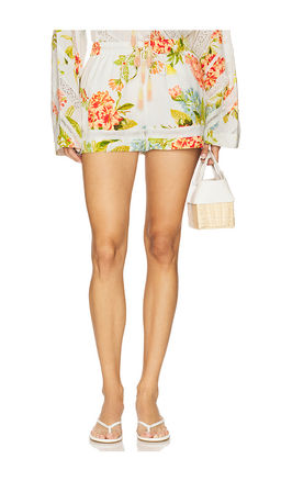 HEMANT AND NANDITA - Printed Short With Lace