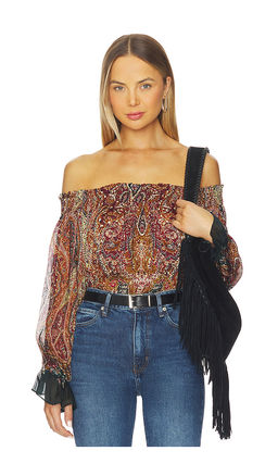 HEMANT AND NANDITA - Smocked Detailed Off Shoudler Top