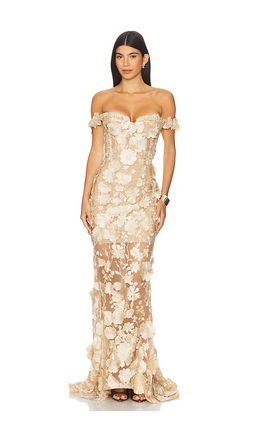 Bronx and Banco - Jasmine Off The Shoulder Gown