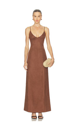 Bubish - Gabriela Faux Suede Maxi Dress