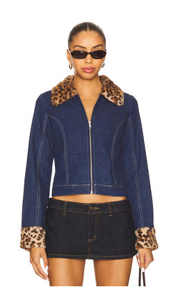 Central Park West - Gia Denim And Faux Fur Jacket