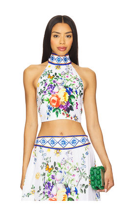 Camilla - Halter Tie Back Crop Top