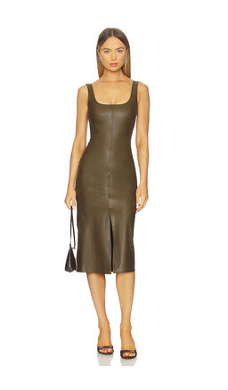 Commando - Faux Leather Midi Tank Dress
