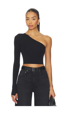 Commando - Ballet Body One Shoulder Crop Top With Thumbhole