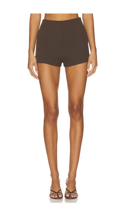 EAVES - Naftali Polished Crepe Mini Shorts