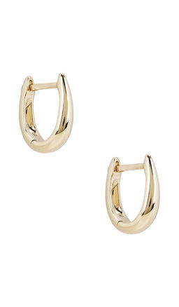 EF COLLECTION - Gold Mini Maeve Huggie Earrings