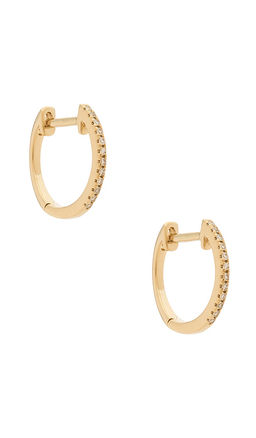 EF COLLECTION - Diamond Huggie Earrings