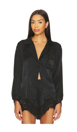 Free People - x Intimately Midnight Muse Sleep Shirt In Black
