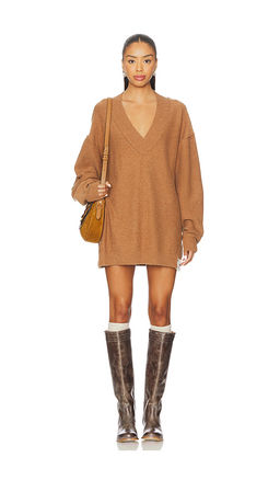 Free People - x We The Free Chelsea V Neck Tunic In Muscavado