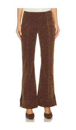 Free People - x We The Free Glow Up Pant Suede In Shaved Chocolate
