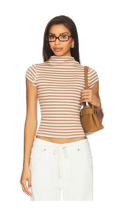 Free People - x We The Free Lola Tee Stripe In Otter Combo