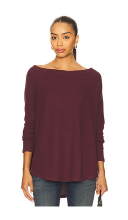 Free People - x We The Free Latte Blues Thermal Solid In Chocolate Grape