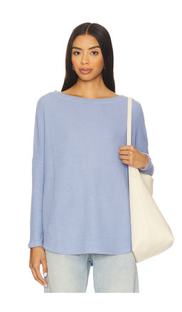 Free People - x We The Free Latte Blues Thermal Solid In Dawn Breeze