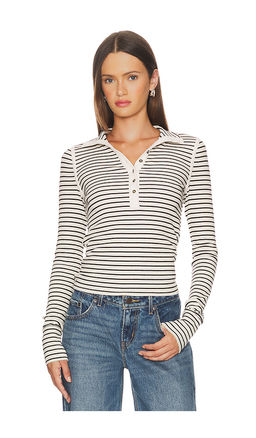 Free People - x We The Free Lake Henley Stripe In Tea Combo
