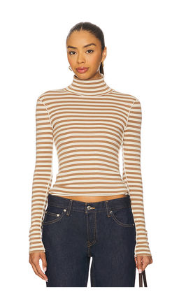 Free People - x We The Free Good Good Turtle Stripe Top In Otter & Tea