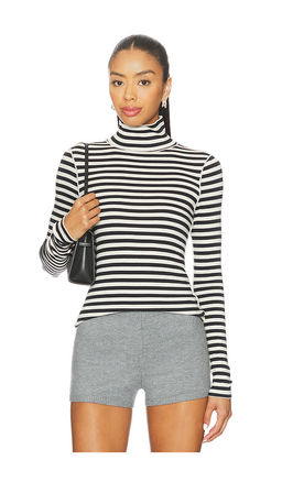 Free People - x We The Free Good Good Turtle Stripe Top In Black Combo