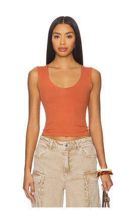 Free People - x Intimately FP Clean Lines Muscle Cami In Cinnamon Stick