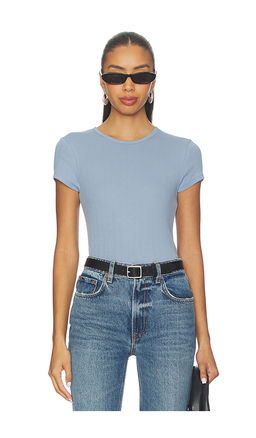 Free People - x Intimately FP Wait A Minute Baby Tee In Soft Chambray