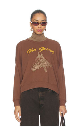 The Great - The Teammate Sweatshirt With Horse Embroidery
