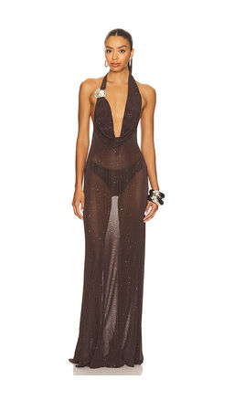 Jaded London - Knitted Trim Plunge Dress