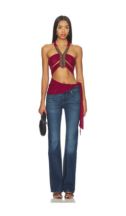 Jaded London - Mesh Wrap Top