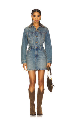SIMKHAI - Maxella Denim Jacket Mini Dress