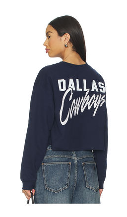 Junk Food - Cowboys Bling Crop Crew Sweatshirt