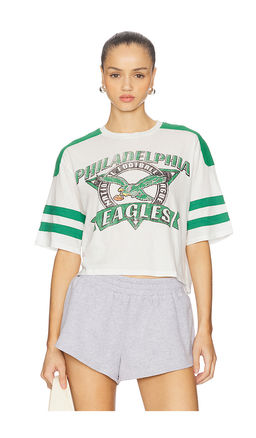 Junk Food - Eagles Striped Crop Tee