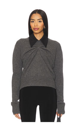Kate Barton - Pinched Crewneck Sweater With Collar