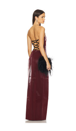 Kim Shui - Lilly Red Patent Gown