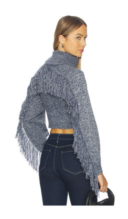 L'AGENCE - Maddison Fringe Turtleneck Sweater