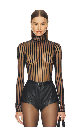 LaQuan Smith - Long Sleeve Mock Neck Bodysuit