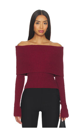 L'Academie - by Marianna Namir Off Shoulder Sweater