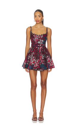 La Fuori - Burgundy Garden Jewel Dress