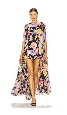 La Fuori - Coralia Gathered Cape Dress