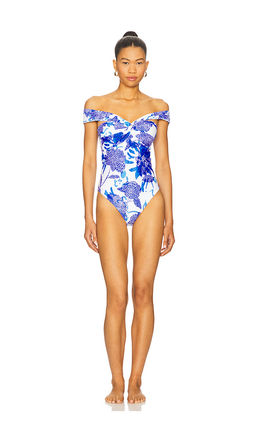 Milly - Brushwork Floral Bandeau One Piece