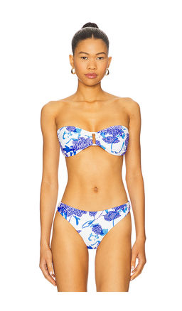 Milly - Brushwork Floral Bandeau Bikini Top