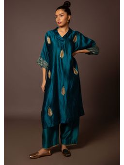 Myoho - Teal Kaftan Kurta with Pant