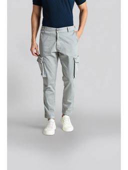 Crocodile - Cotton-Blend Mid-Rise Grey Cargo