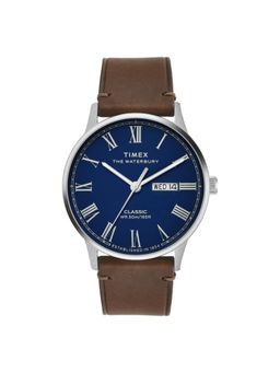 Timex - WATERBURY Blue Round Dial Analog Men's Watch - TWEG26502 (Medium)
