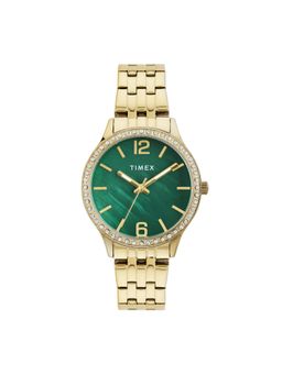 Timex - Green Round Dial Analog Women's Watch - TWEL230SMU01 (Medium)