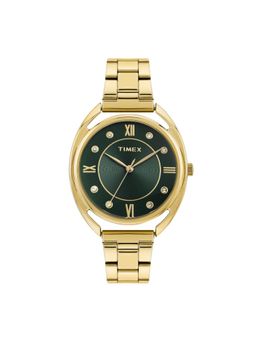 Timex - Green Round Dial Analog Women's Watch - TWEL231SMU03 (Medium)